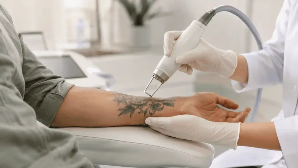 Professional laser tattoo removal treatment in Dubai