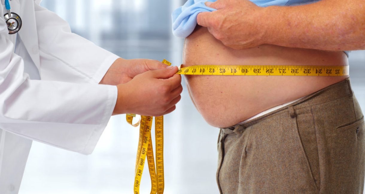 Doctor,Measuring,Obese,Man,Waist,Body,Fat.,Obesity,And,Weight